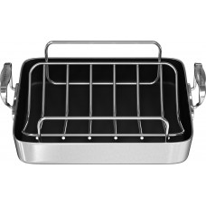 Chef's Design 14" Polished Aluminum French Roaster with Rack WAFS1013